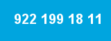 922 199 18 11 922 199 18 11